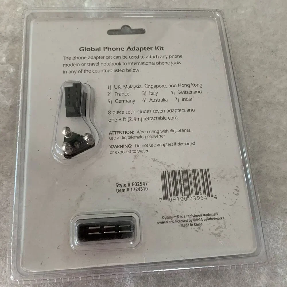 Optimum Global Phone Adapter Kit *New*